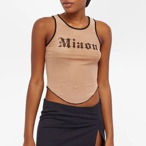 Miaou Christo Jinx Sheer Tank Top XS